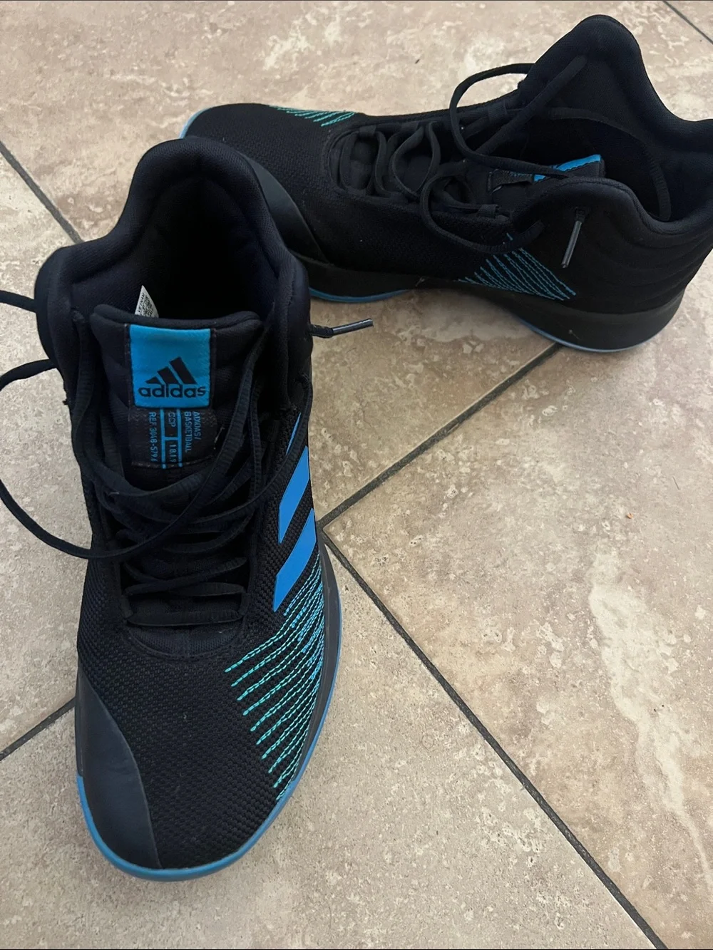 adidas Men’s Black & Teal Athletic Sneakers